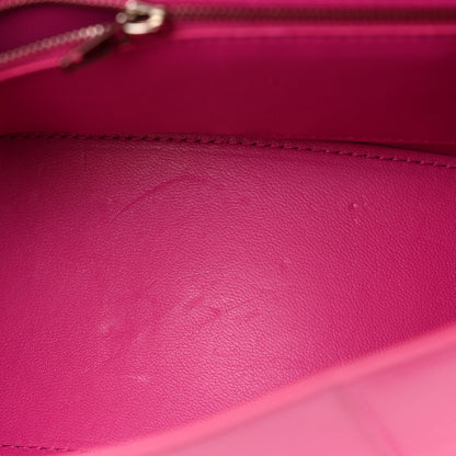 Balenciaga Grained Calfskin Tonal B Small Hourglass Top Handle Bag Acid Fuchsia 11 of 13