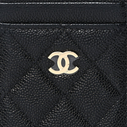 Chanel Caviar Quilted Zip Card Holder Black 8 of 8