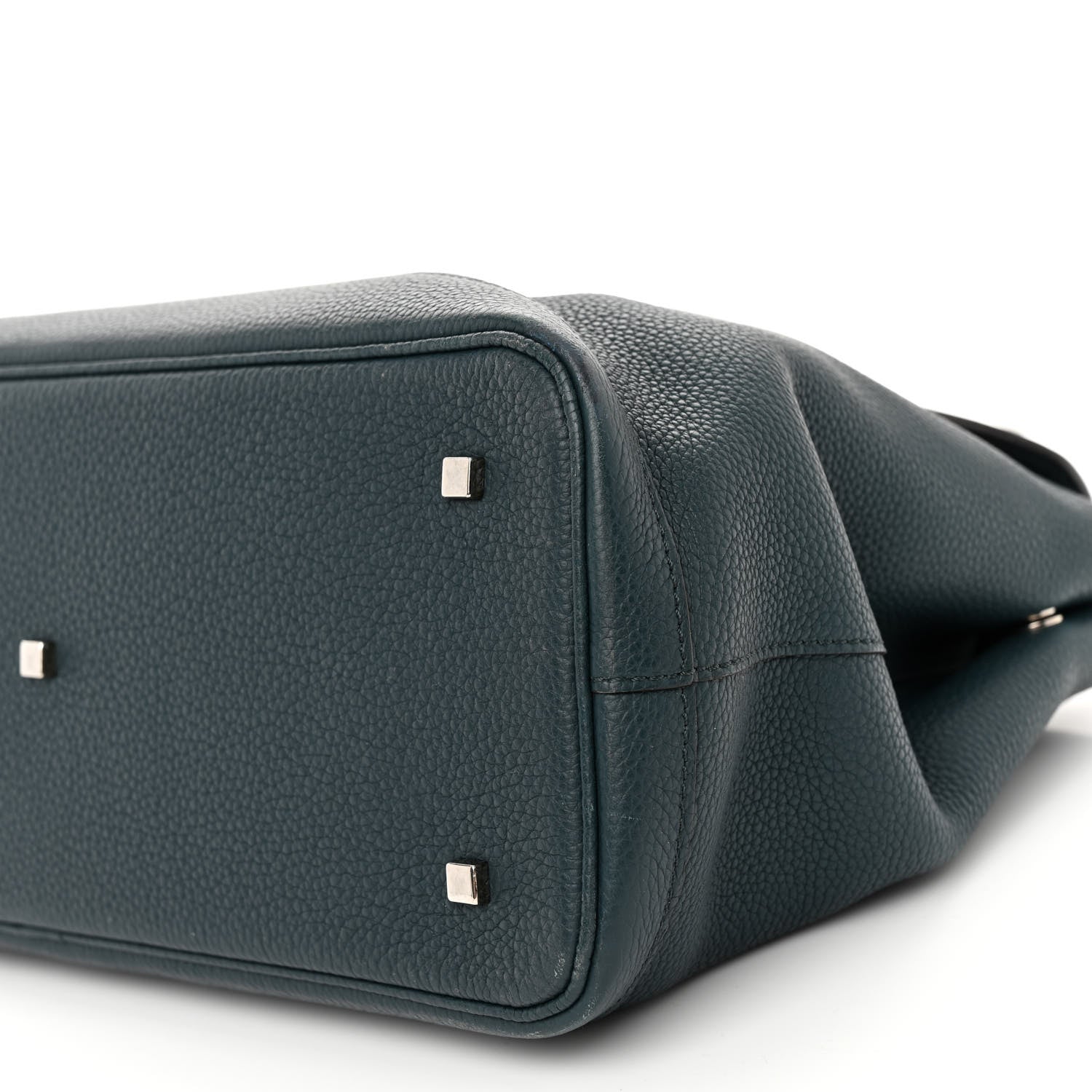 Moynat Taurillon Blush Calfskin Gabby MM Peacock 9 of 11