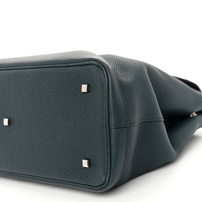 Moynat Taurillon Blush Calfskin Gabby MM Peacock 9 of 11
