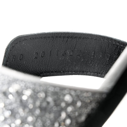 Hermes Velvet Goatskin Crystal Beads Oran Sandals 37 Gris Argente 6 of 9