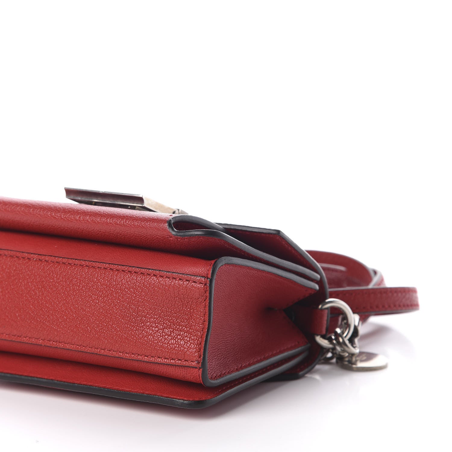 Givenchy Goatskin Mini GV3 Shoulder Bag Bright Red 7 of 9
