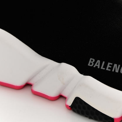 Balenciaga Neoprene Knit Womens Speed Sneakers 35 Black Pink 9 of 12