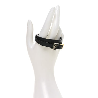 Louis Vuitton Calfskin Enamel LV Darling Bracelet Black 2 of 5