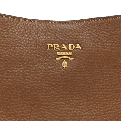 Prada Vitello Daino Side Pocket Hobo Cuoio 8 of 21