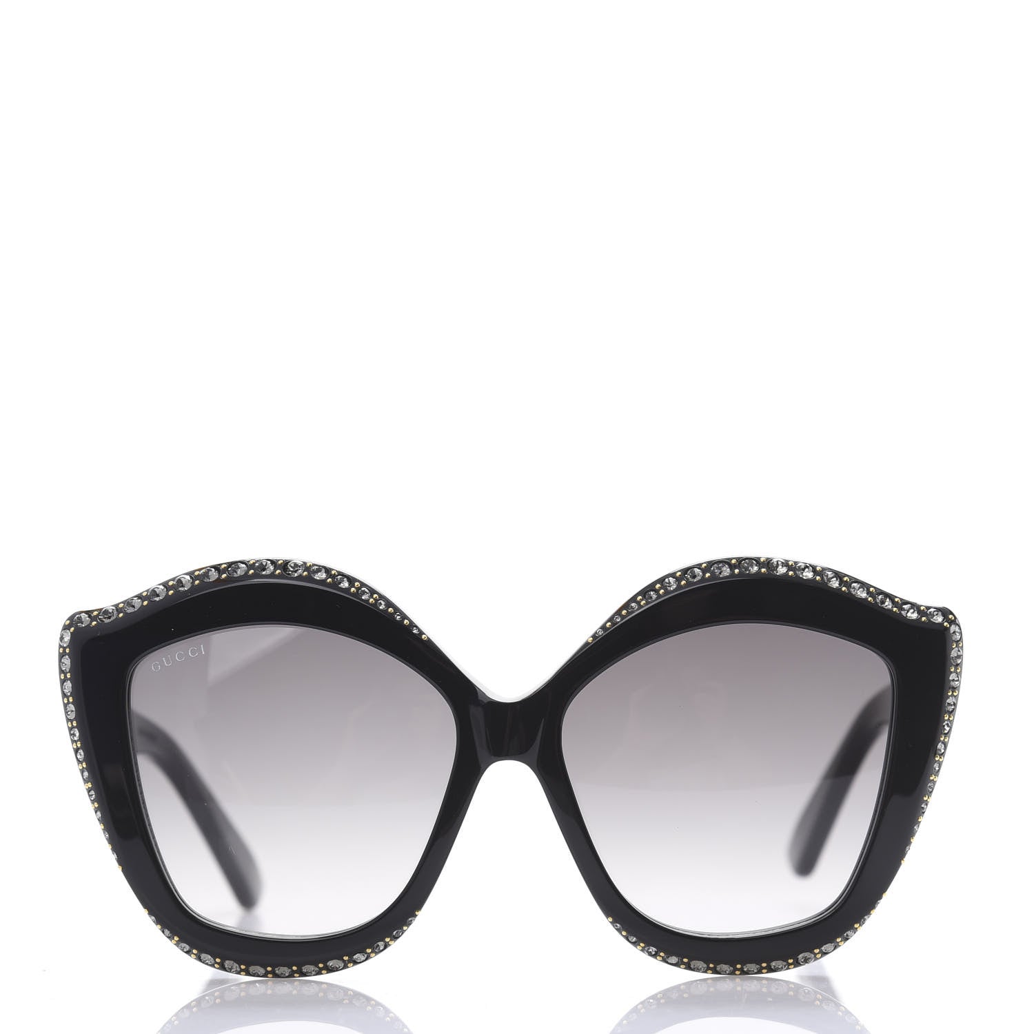 Gucci Crystal Cat Eye GG0118S Sunglasses Black 2 of 8