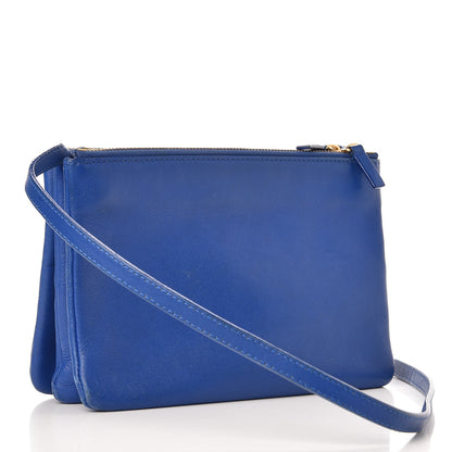 Celine Lambskin Small Trio Crossbody Bag Indigo 3 of 11