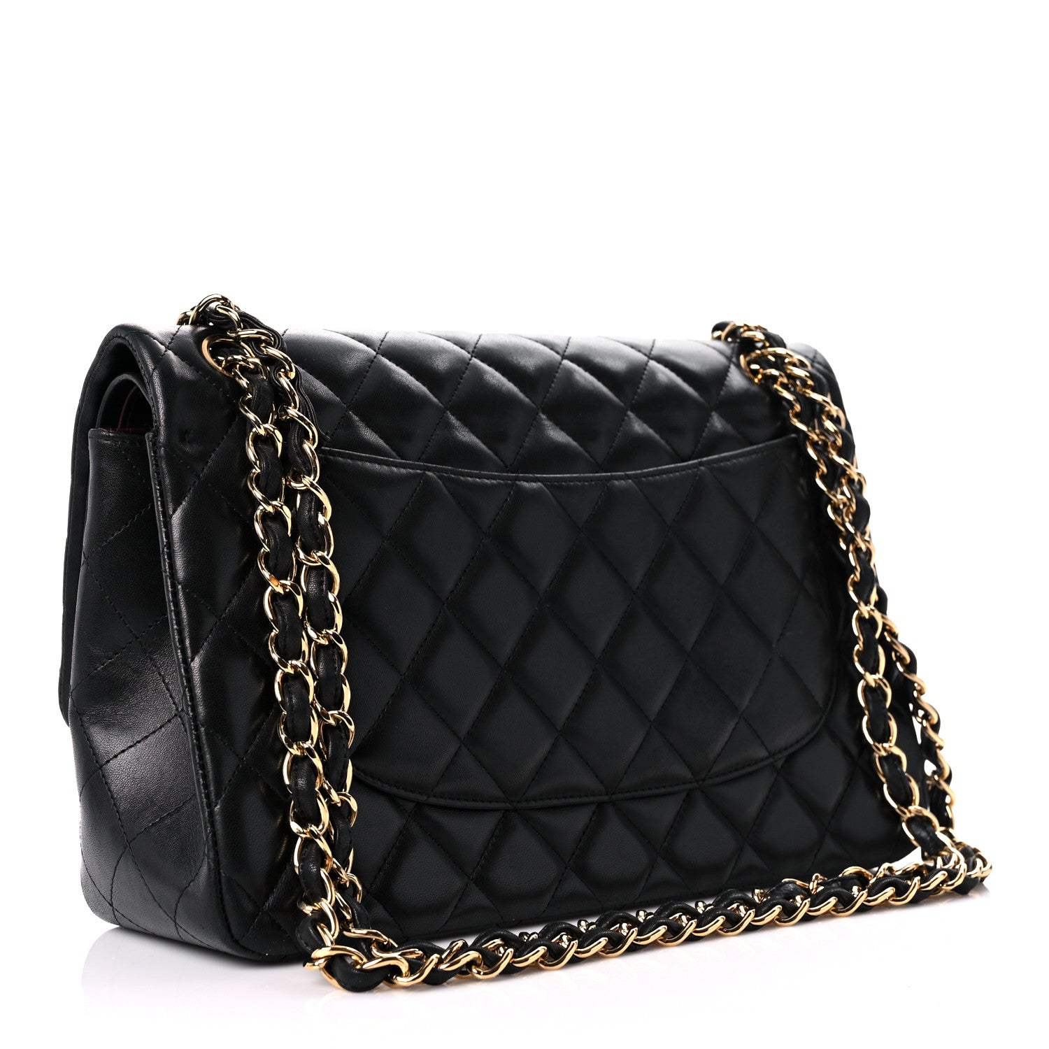 Chanel Lambskin Quilted Jumbo Double Flap Black 3 of 16