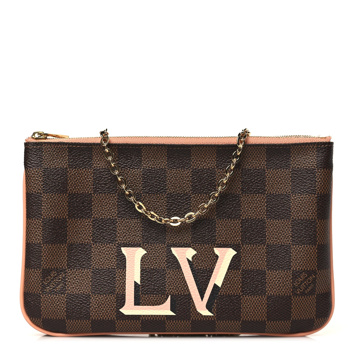 Damier Ebene Double Zip Pochette