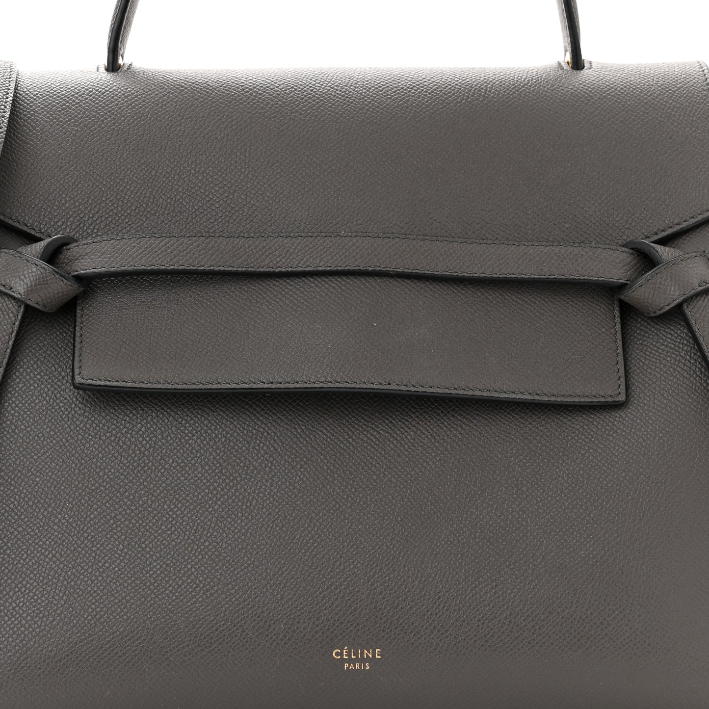 Grained Calfskin Mini Belt Bag Grey
