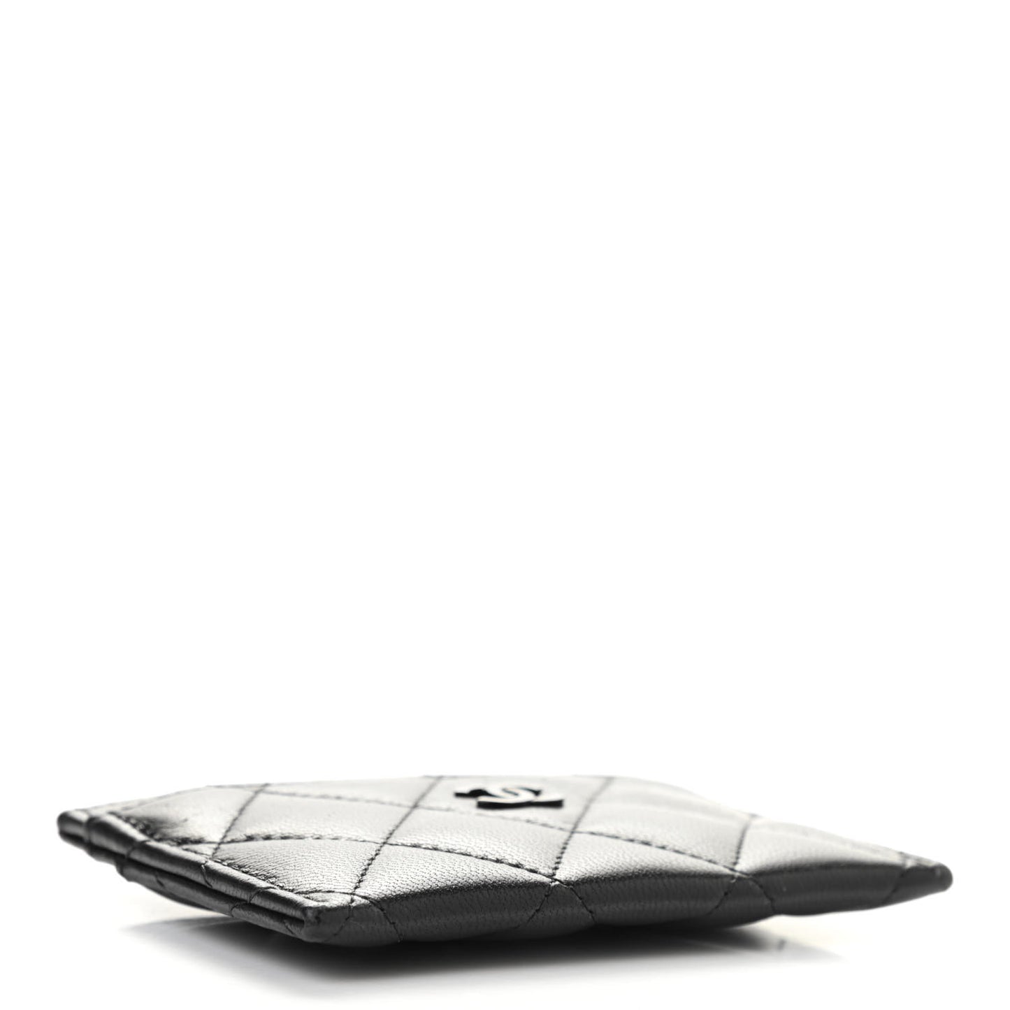 Lambskin Quilted Card Holder So Black