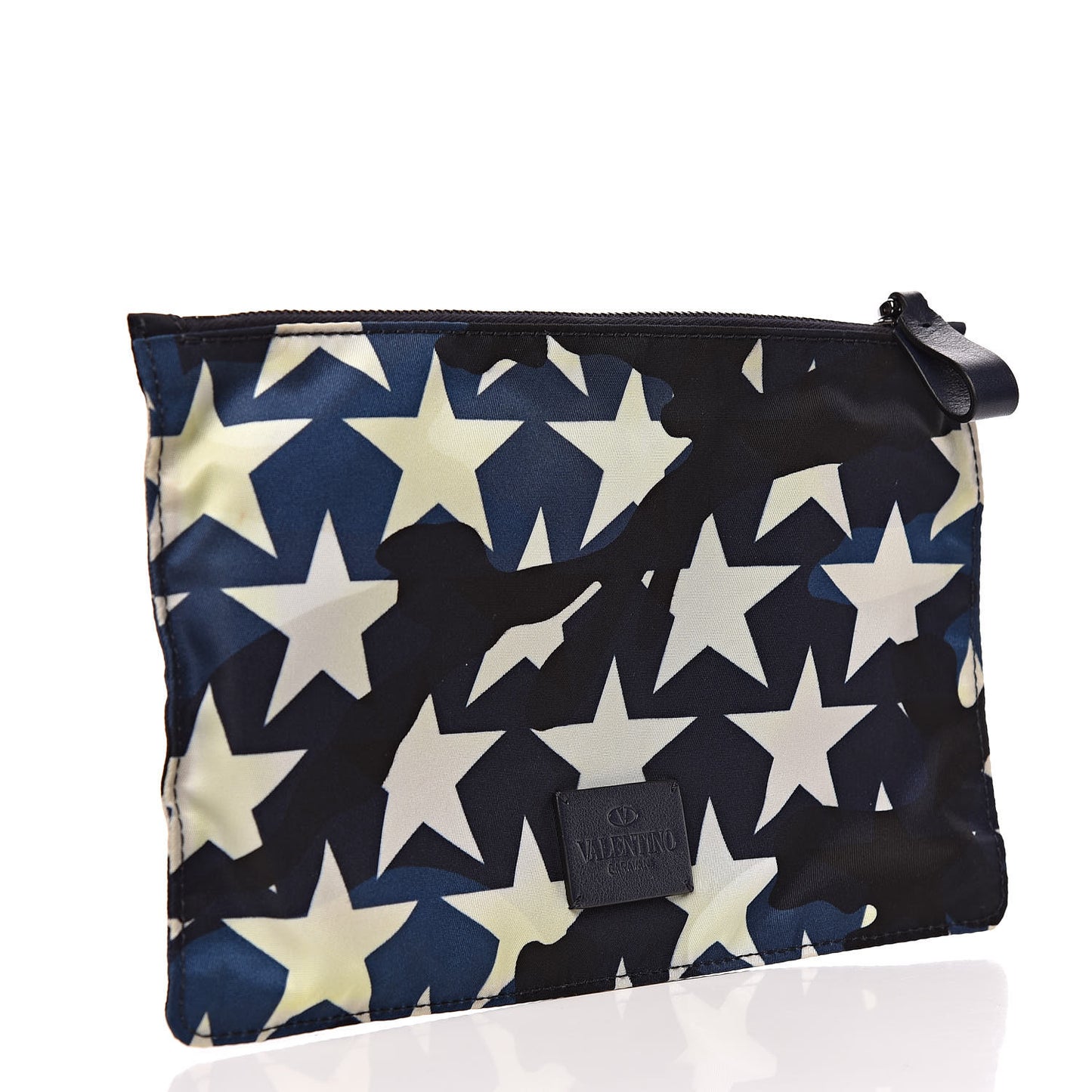 Nylon Camustars Medium Zip Pouch Marine Light Ivory