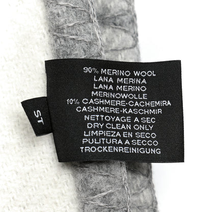 Hermes Wool Cashmere Avalon III Blanket Ecru Gris Clair 4 of 4