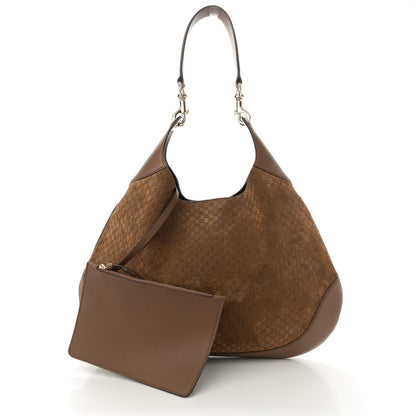 Gucci GG Suede B Large Shoulder Bag Brown 3 of 11