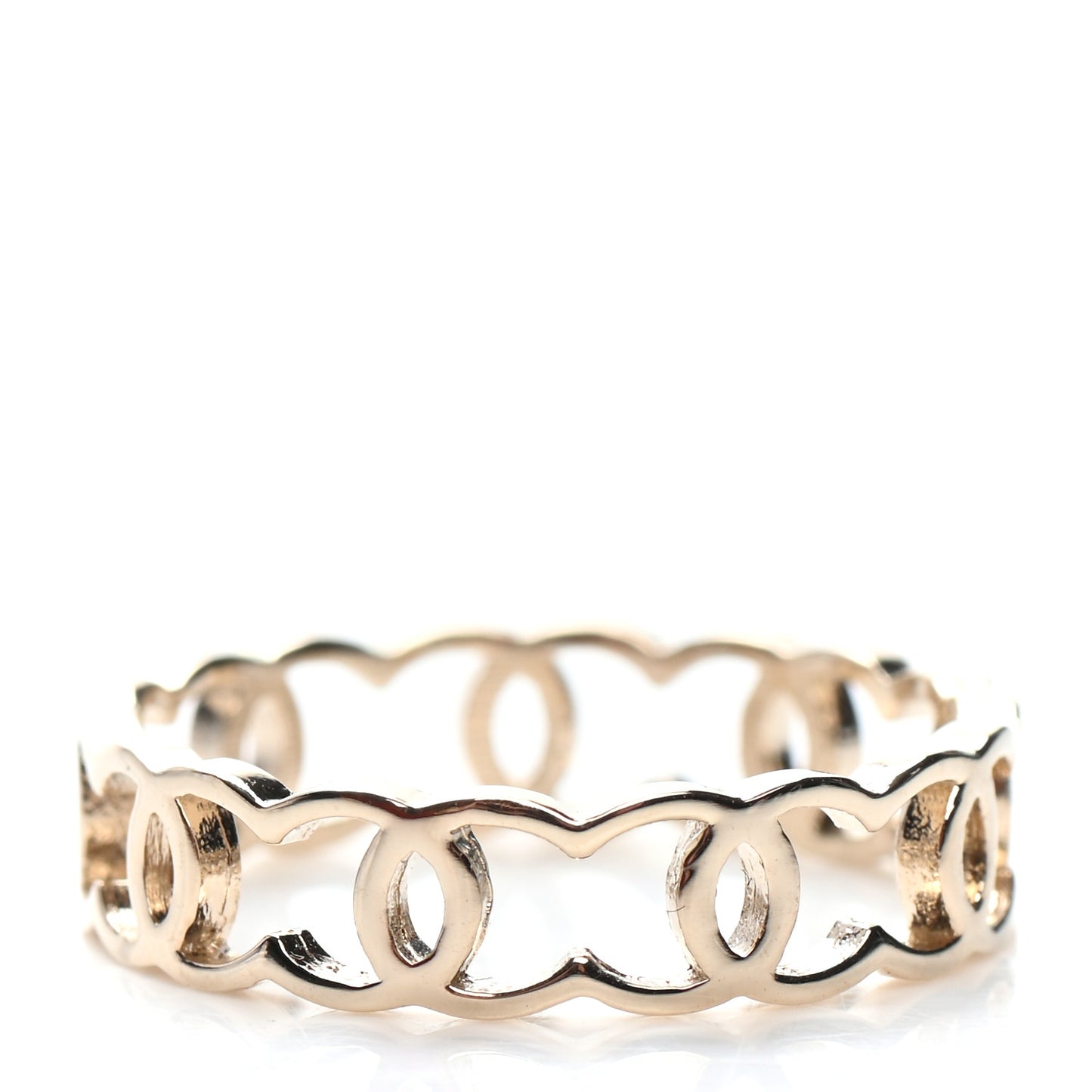 Metal CC Ring 6.75 Gold