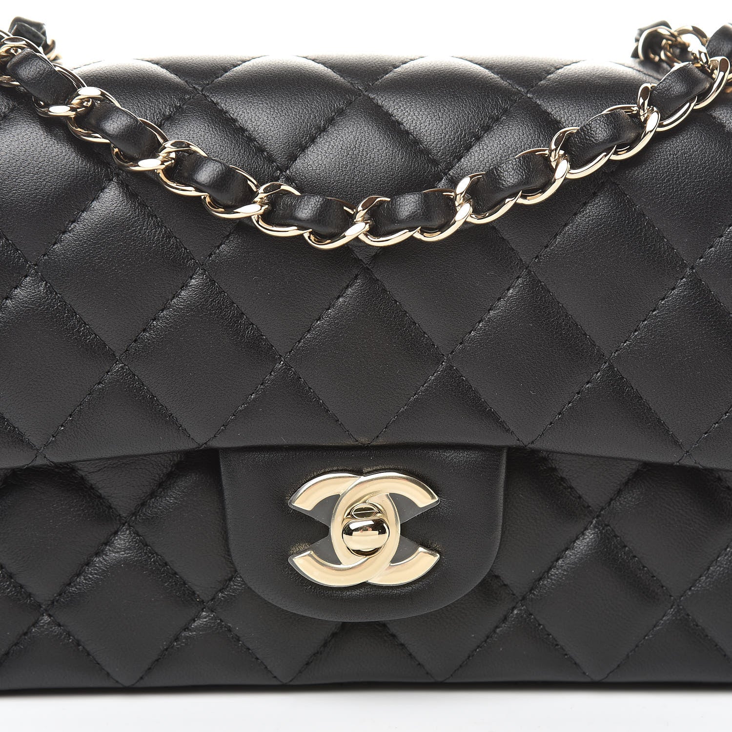 Chanel Lambskin Quilted Mini Rectangular Flap Black 8 of 12