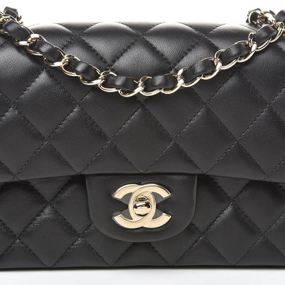 Chanel Lambskin Quilted Mini Rectangular Flap Black 8 of 12