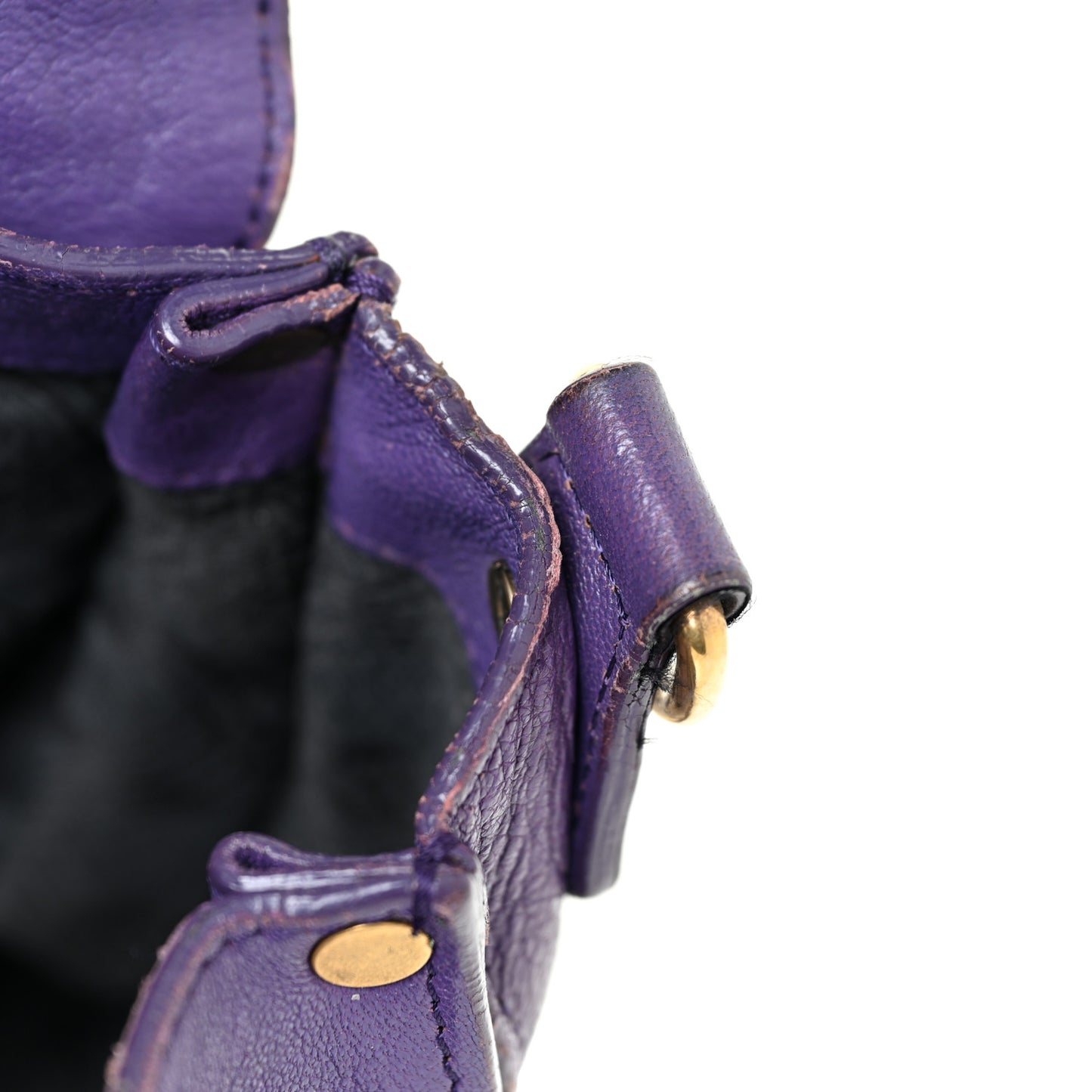 Lambskin Medium PS1 Satchel Purple Rain