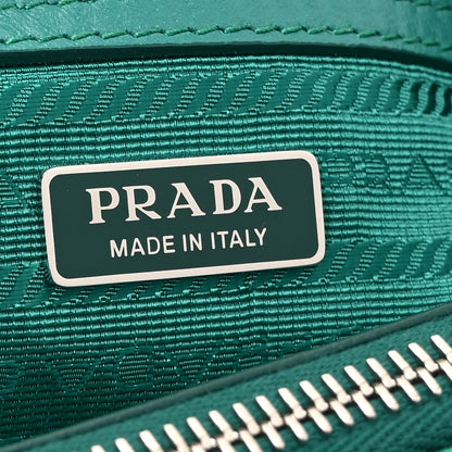 Prada Satin Crystal Mini Galleria Double Zip Tote Mango 6 of 11