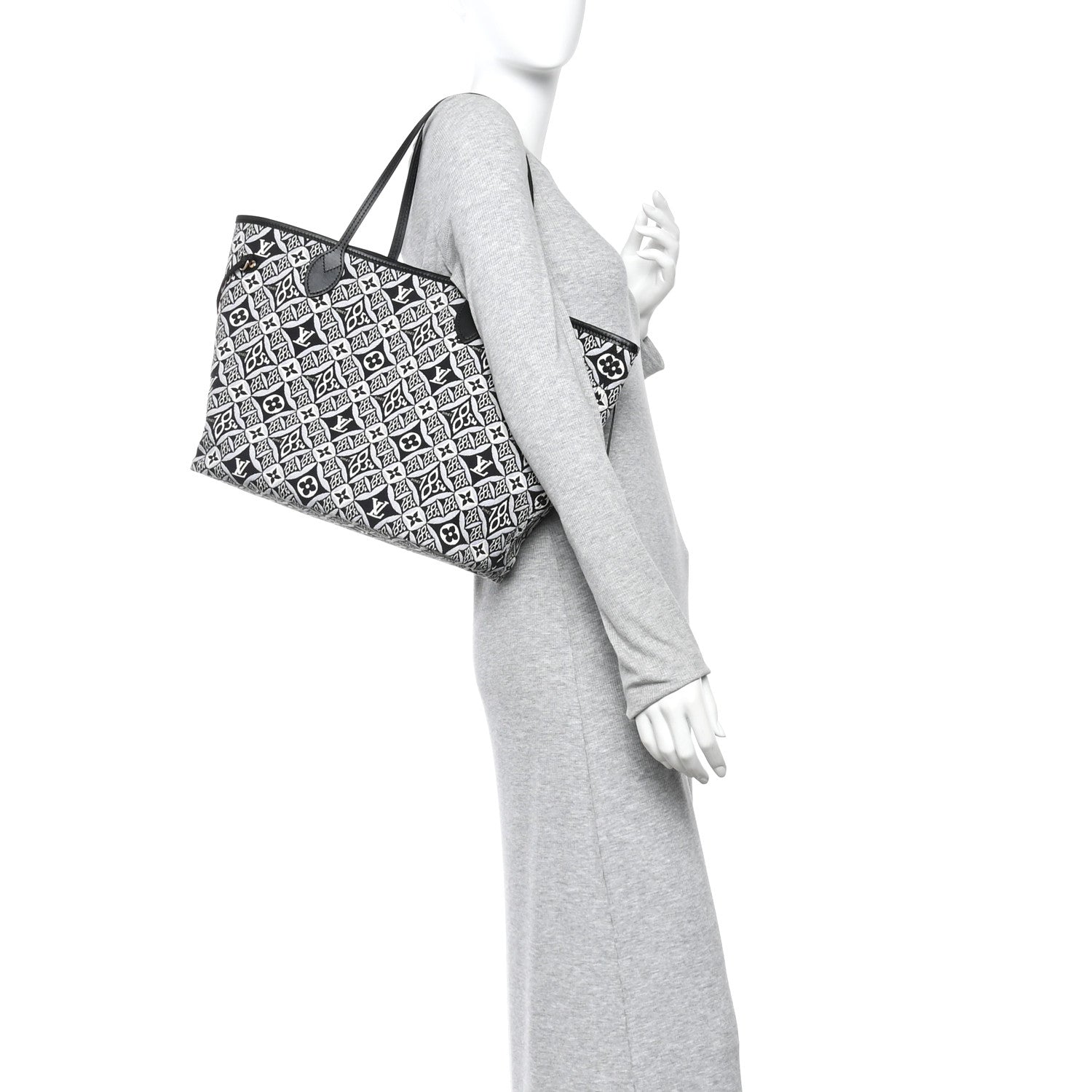 Louis Vuitton Jacquard Since 1854 Neverfull MM Grey 2 of 10