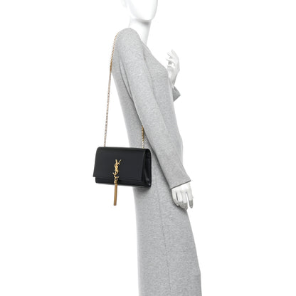 Saint Laurent Smooth Calfskin Medium Classic Monogram Kate Tassel Satchel Black 2 of 9