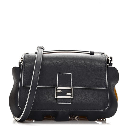Fendi Vitello Dolce Waves Tri-Color Micro Double Baguette Blue Notte Chantilly 1 of 10