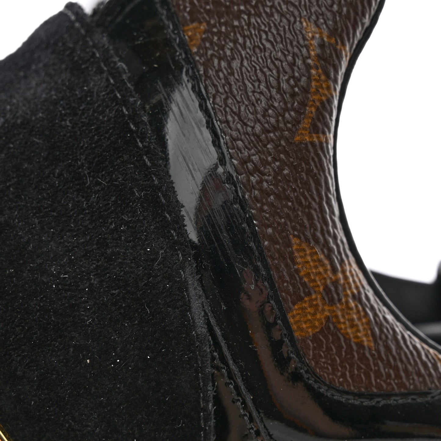 Suede Monogram Run Away Sneakers 36.5 Black