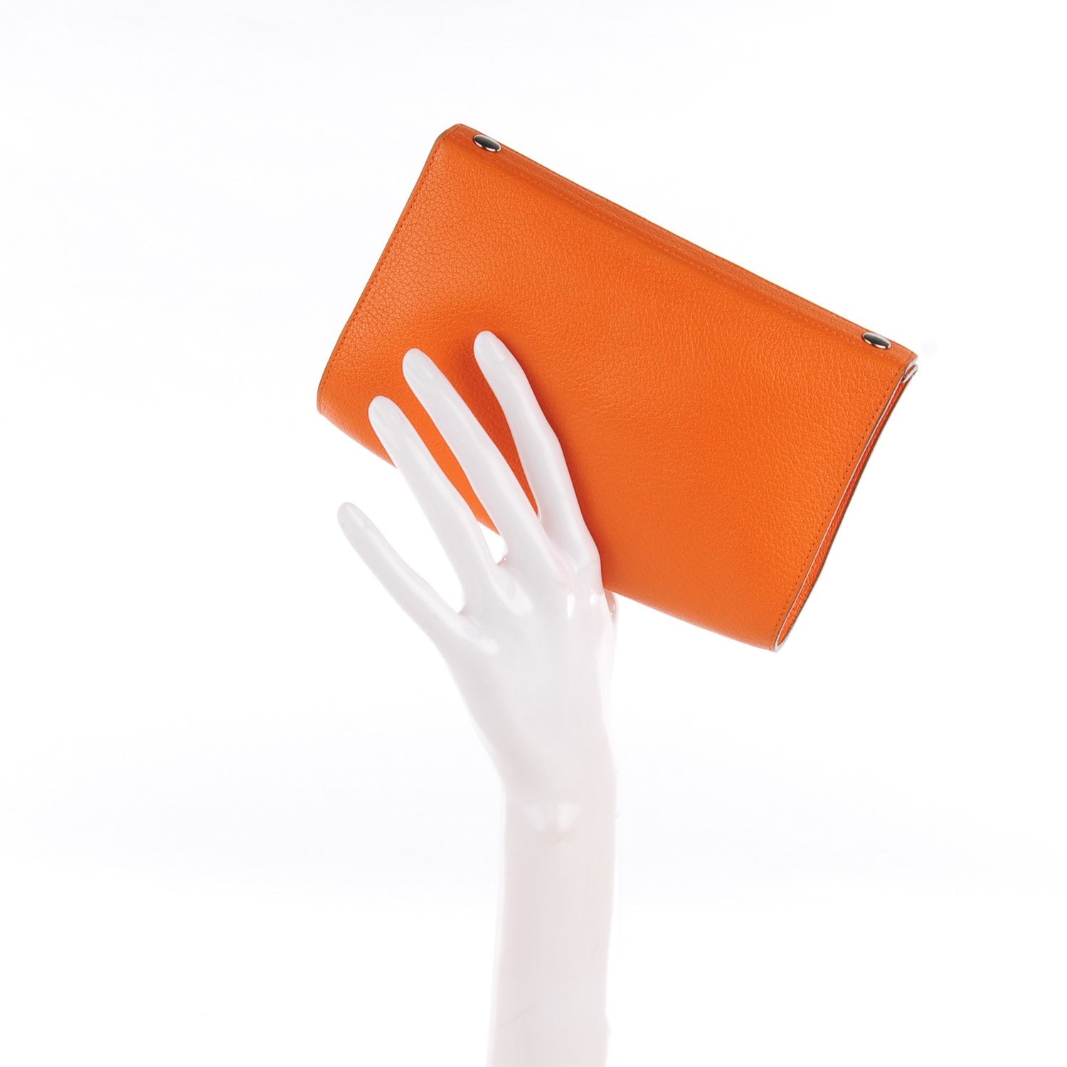 Hermes Chevre Mysore Karo GM Orange 3 of 10