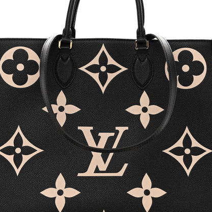 Louis Vuitton Empreinte Monogram Giant Onthego GM Black Beige 7 of 10