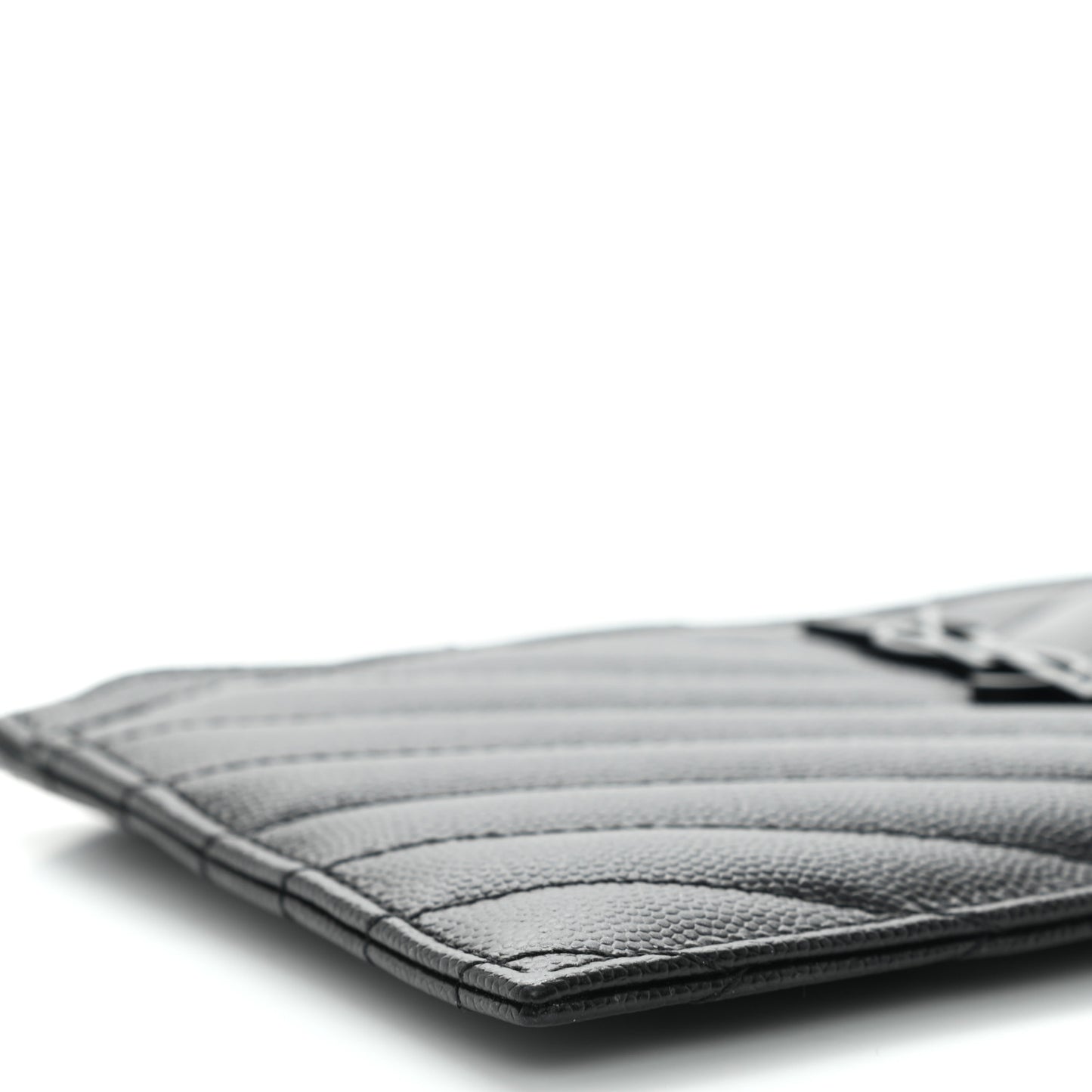 Grain De Poudre Chevron Monogram Bill Pouch Black