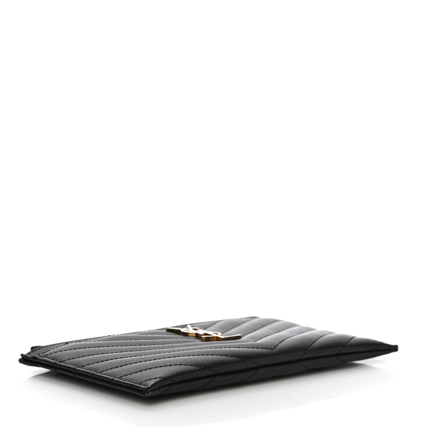 Grain De Poudre Chevron Monogram Bill Pouch Black