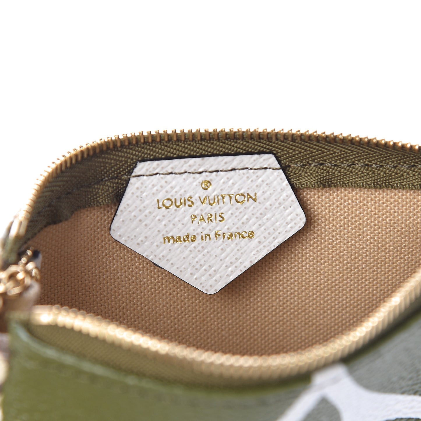 Monogram Giant Micro Pochette Accessories Kaki White