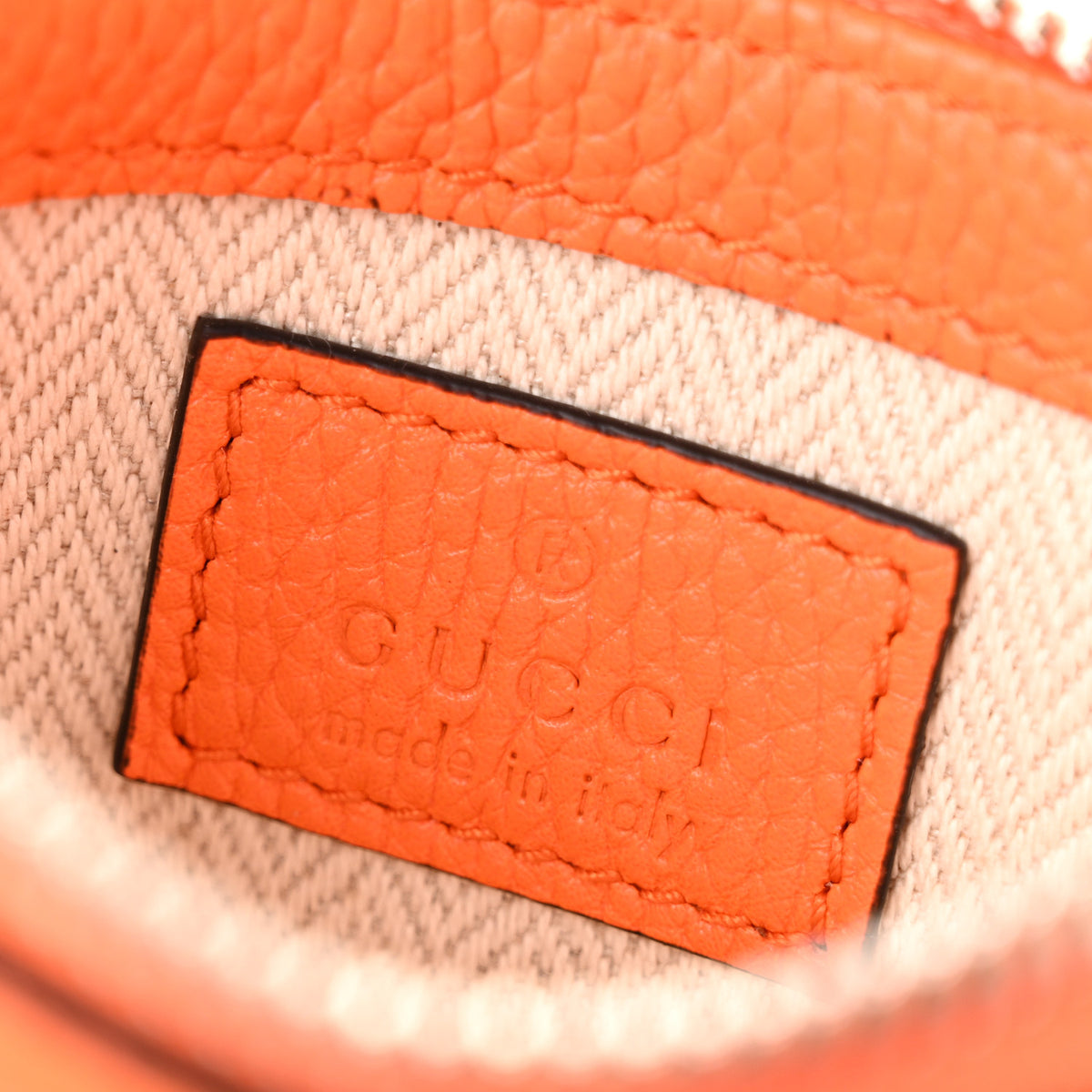 Gucci Pebbled Calfskin Mini B Shoulder Bag Orange 6 of 12