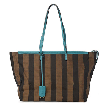 Fendi Pequin Vitello Medium Roll Tote Tobacco Lago 1 of 9