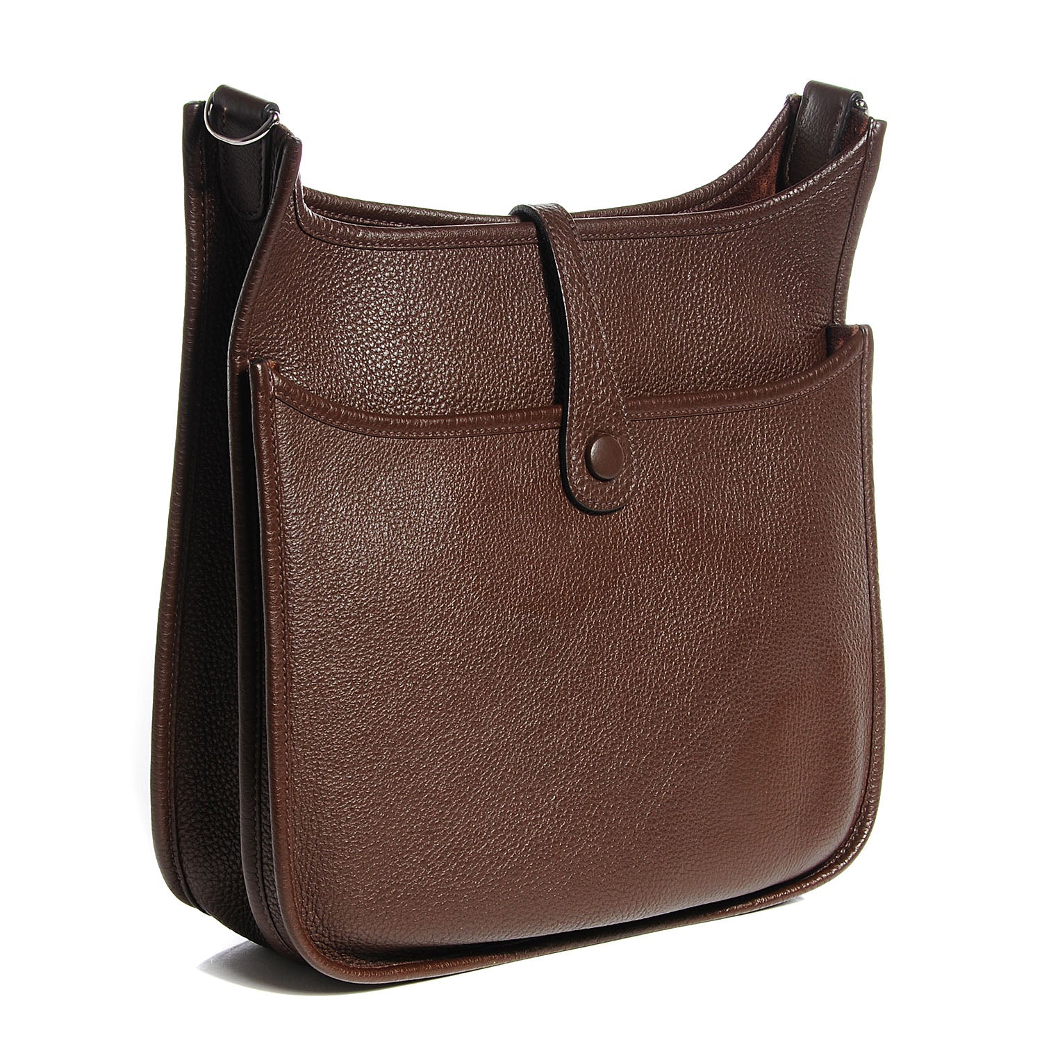Hermes Taurillon Clemence Evelyne III PM Chocolate 3 of 14