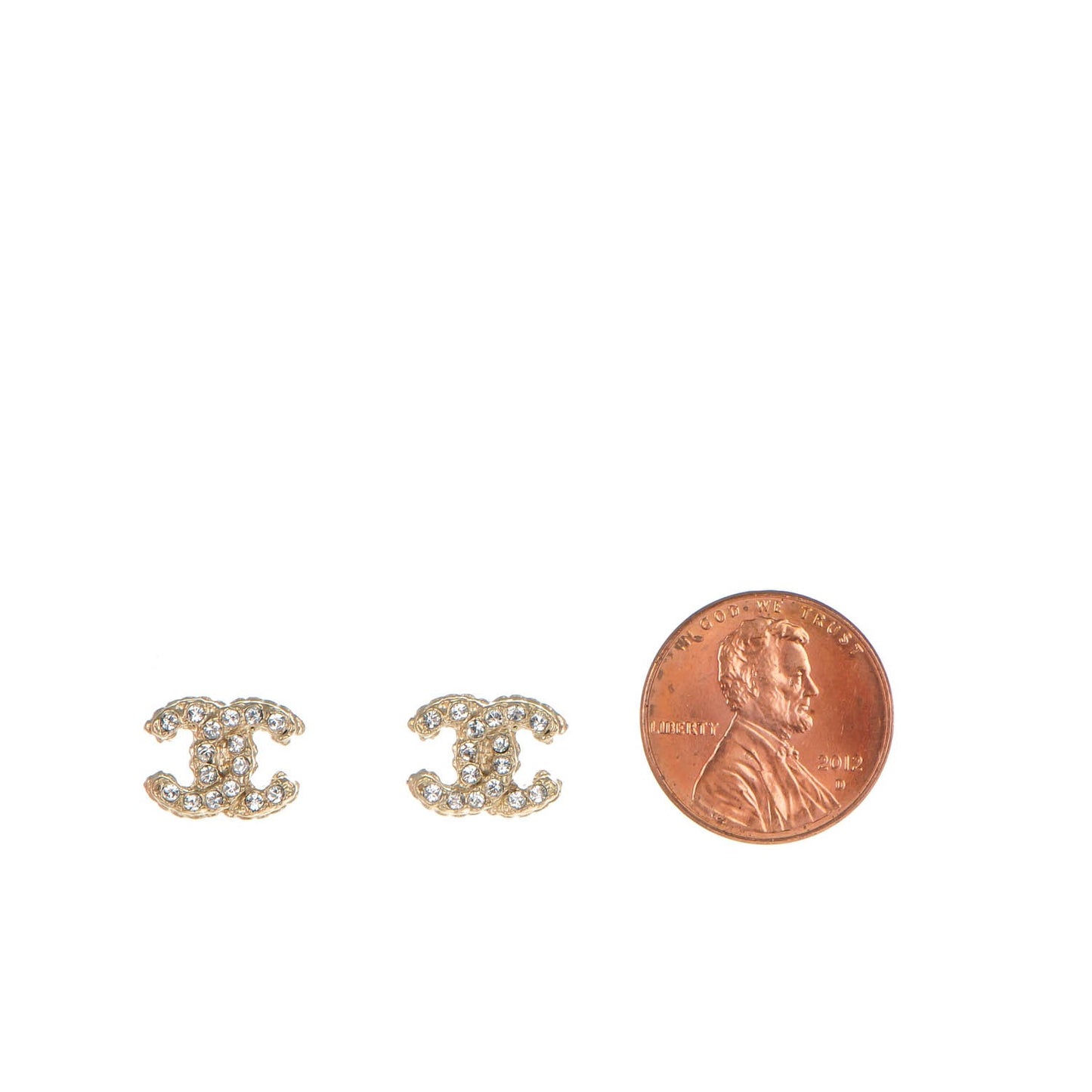Crystal Timeless CC Earrings Gold