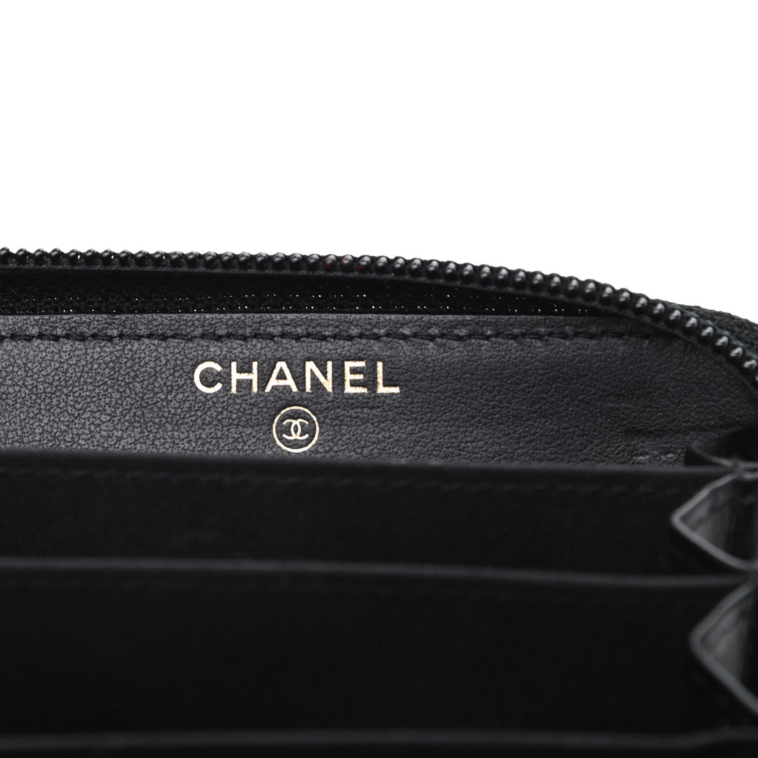 Chanel Caviar Quilted Boy Zip Around Coin Purse Wallet Black 6 of 11