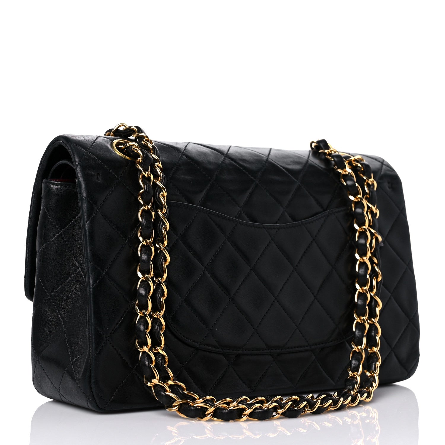 Chanel Lambskin Quilted Medium Double Flap Black 3 of 23