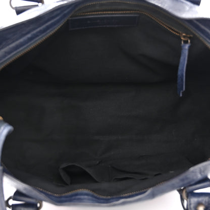 Balenciaga Cuir Arena Striped Classic Hardware City Bleu Nuit Rouge 5 of 12