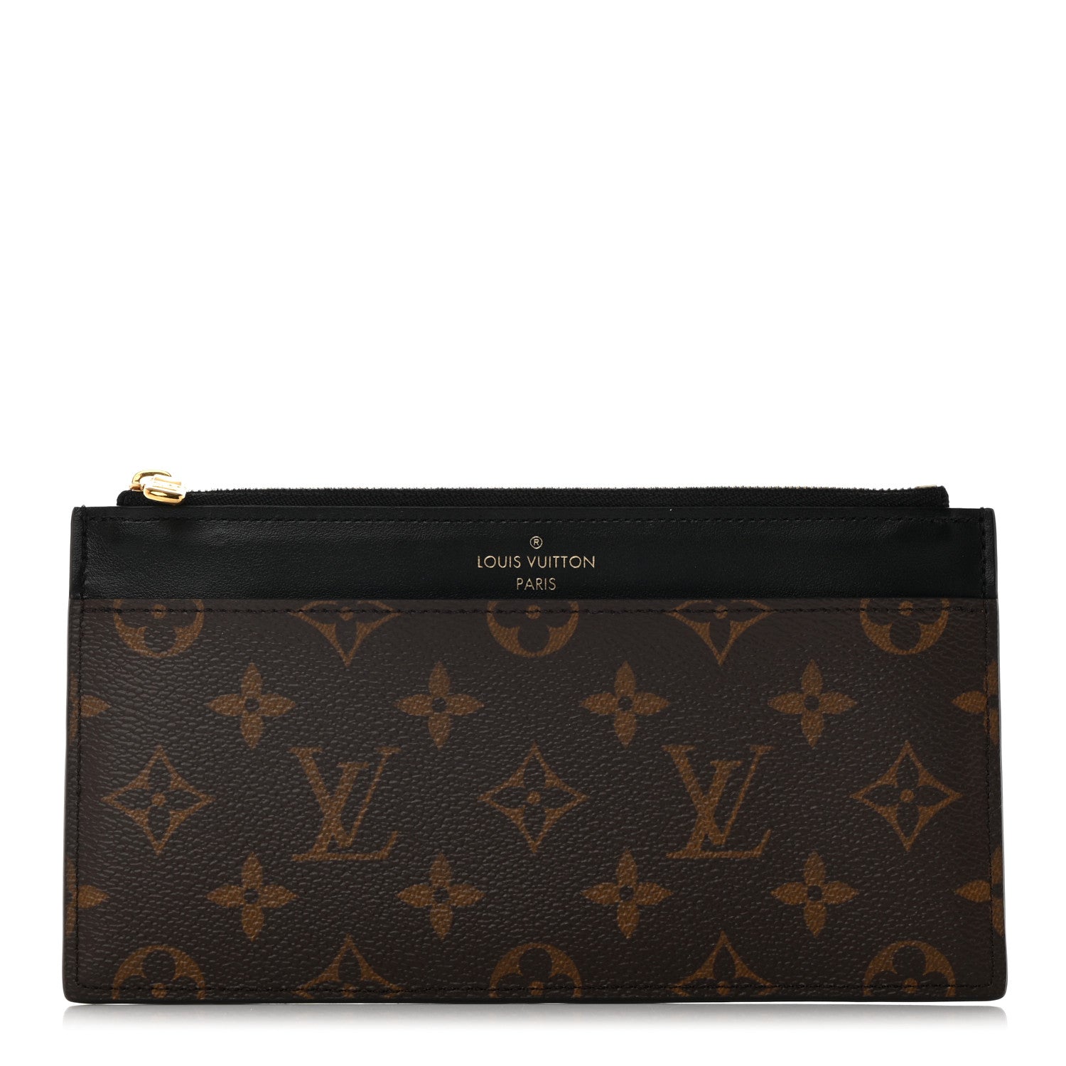 Louis Vuitton Monogram Slim Purse Black 1 of 7