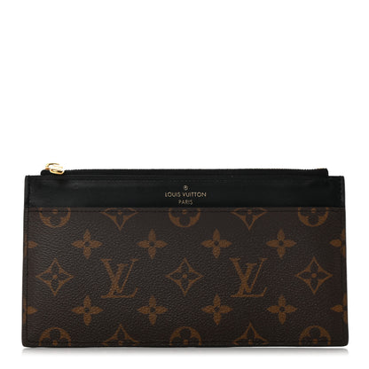 Louis Vuitton Monogram Slim Purse Black 1 of 7