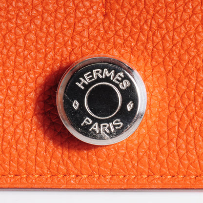 Hermes Togo Dogon Duo Wallet Orange 10 of 11