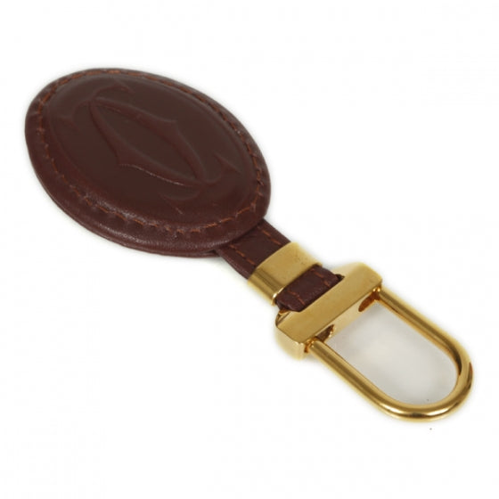 Leather Keychain Burgundy