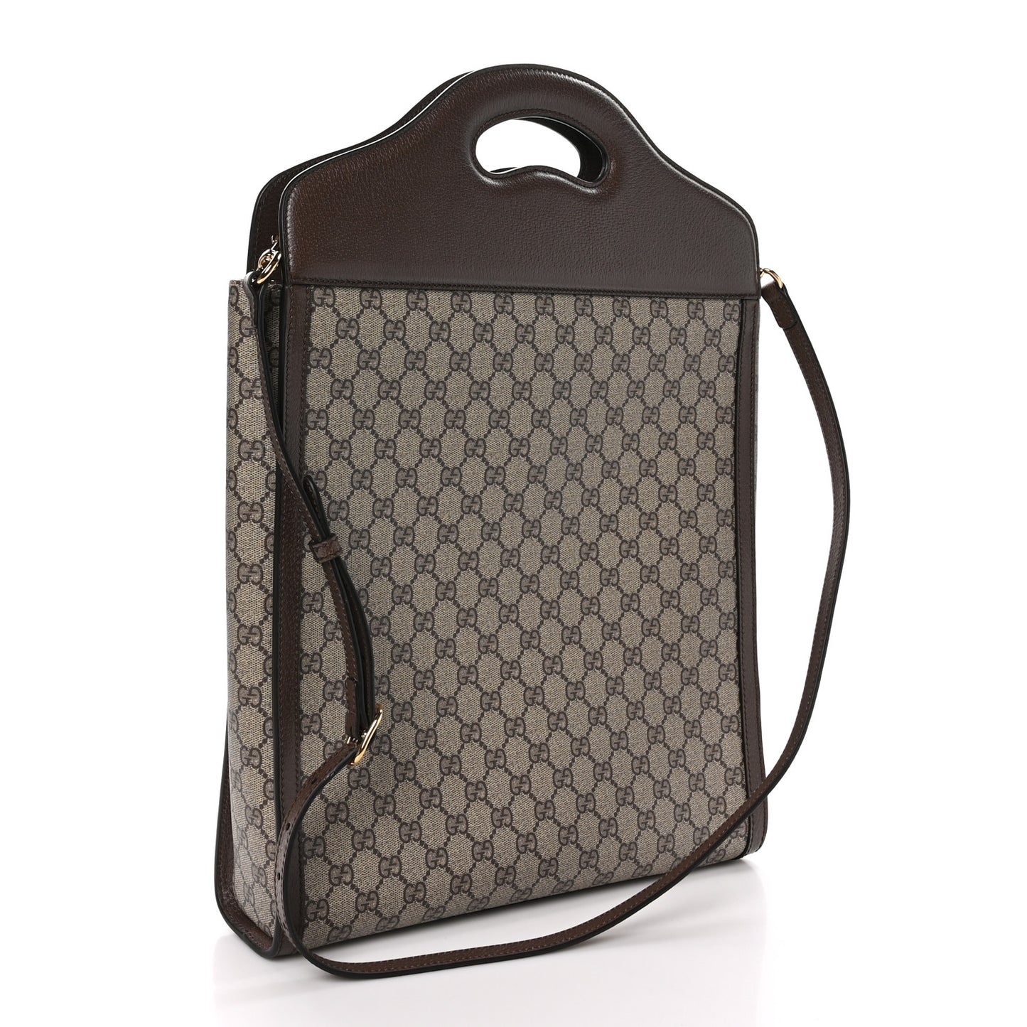 X BNF Supreme Monogram Textured Dollar Calfskin Bananya Print Top Slip Handle Tote Beige Ebony Multicolor New Acero