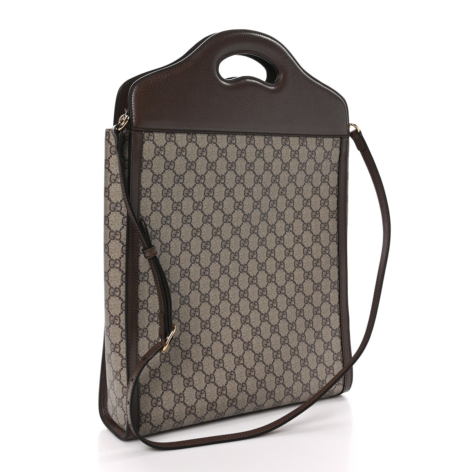 Gucci X BNF Supreme Monogram Textured Dollar Calfskin Bananya Print Top Slip Handle Tote Beige Ebony Multicolor New Acero 3 of 11