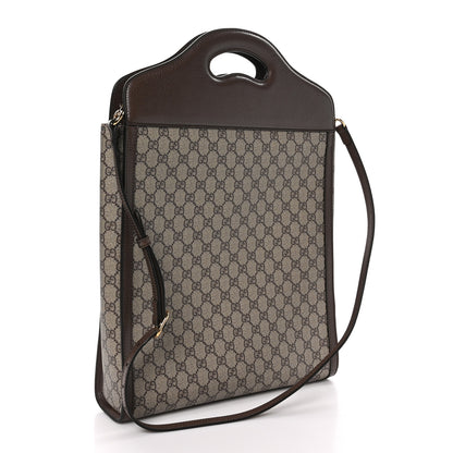 Gucci X BNF Supreme Monogram Textured Dollar Calfskin Bananya Print Top Slip Handle Tote Beige Ebony Multicolor New Acero 3 of 11