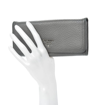 Prada Vitello Daino Flap Continental Wallet Marmo 2 of 9