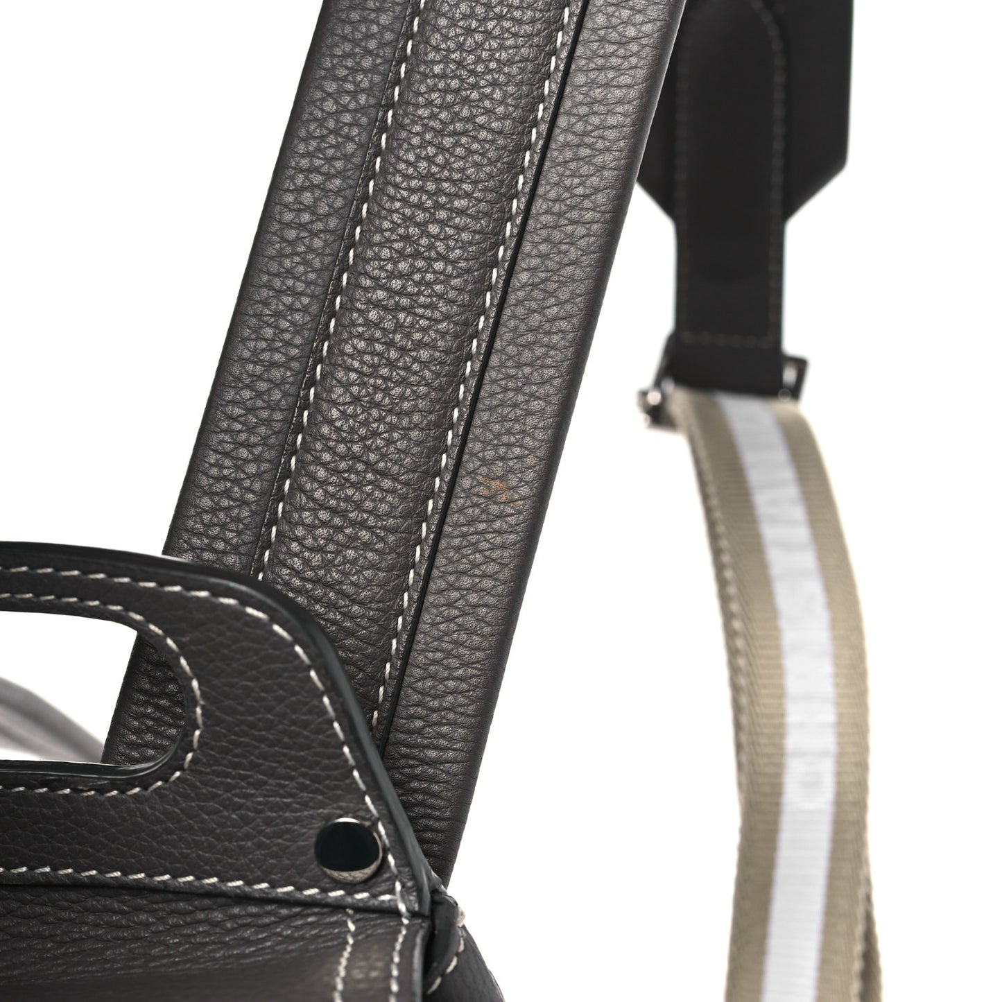 Grained Calfskin Mini Gallop Sling Bag Grey