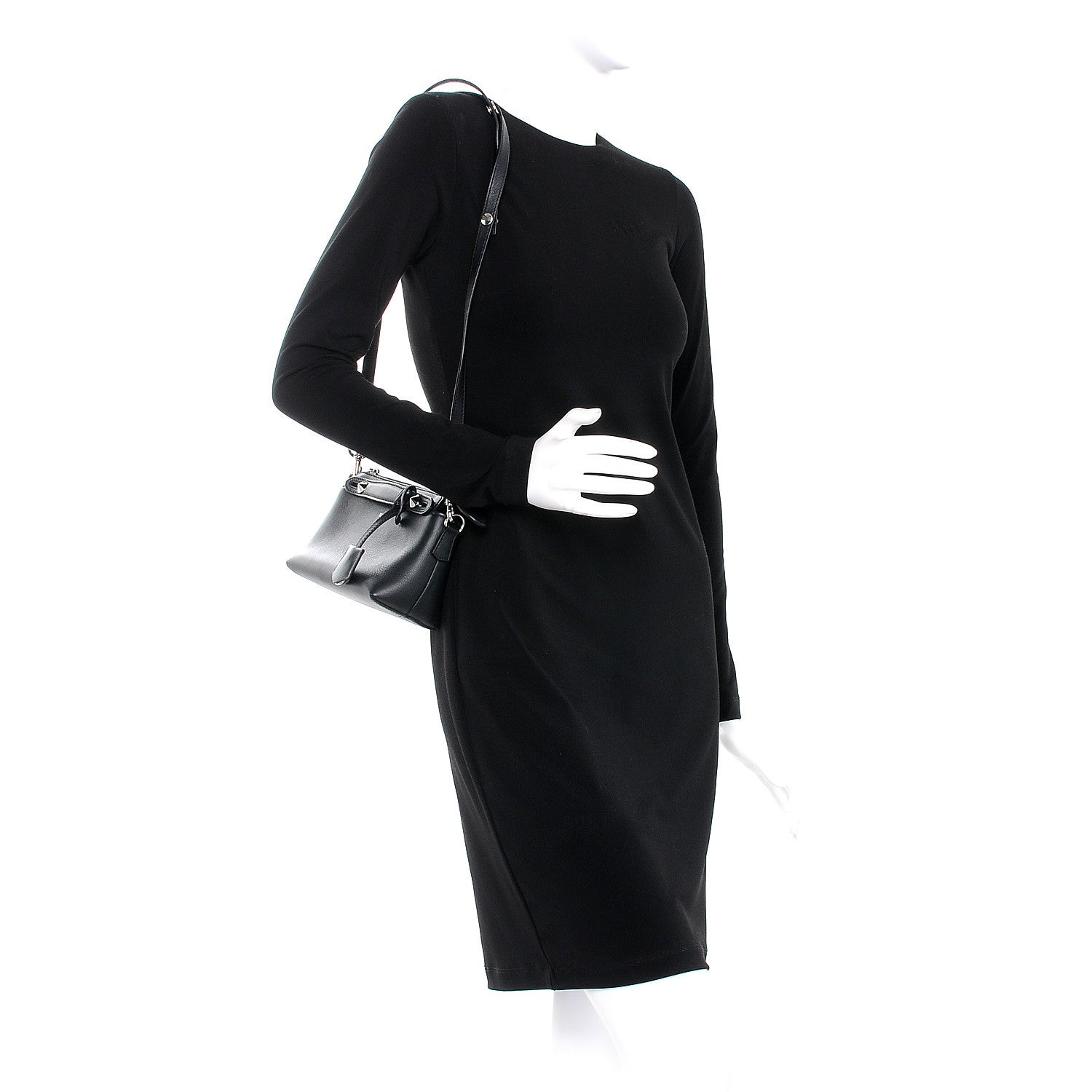 Fendi Vitello Dolce Mini By The Way Boston Bag Black 2 of 9