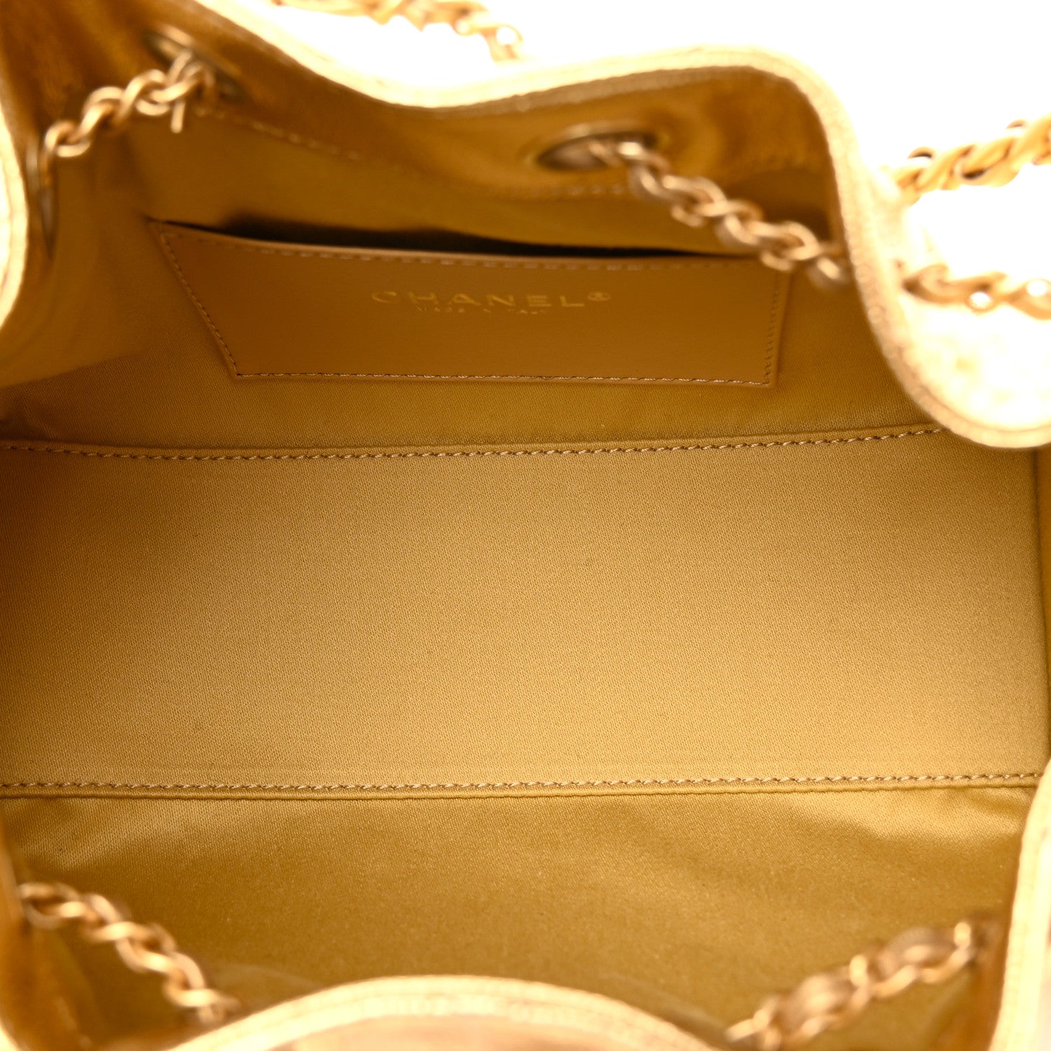 Chanel Metallic Caviar Quilted Mini Chanel 25 Handbag Gold 5 of 11
